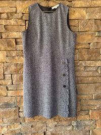Loft Grey Button Front Dress 14