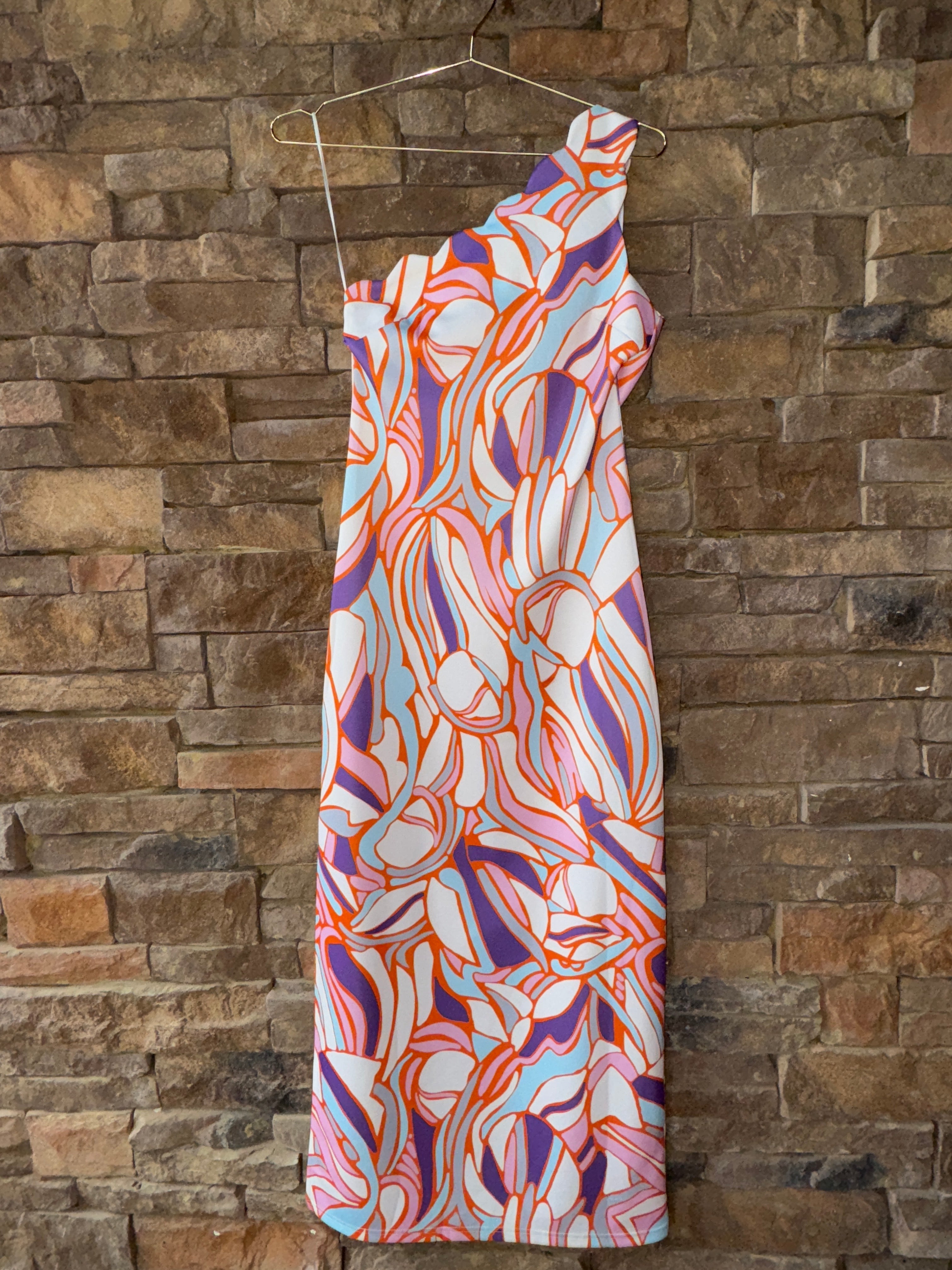 CK Bradley Mallorca Dress in Mambo Papaya XS