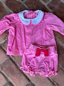 TBBC Pink Bow Cord Set 6-12m