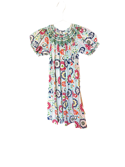 Mom & Me Smocked Multi Dress 3T