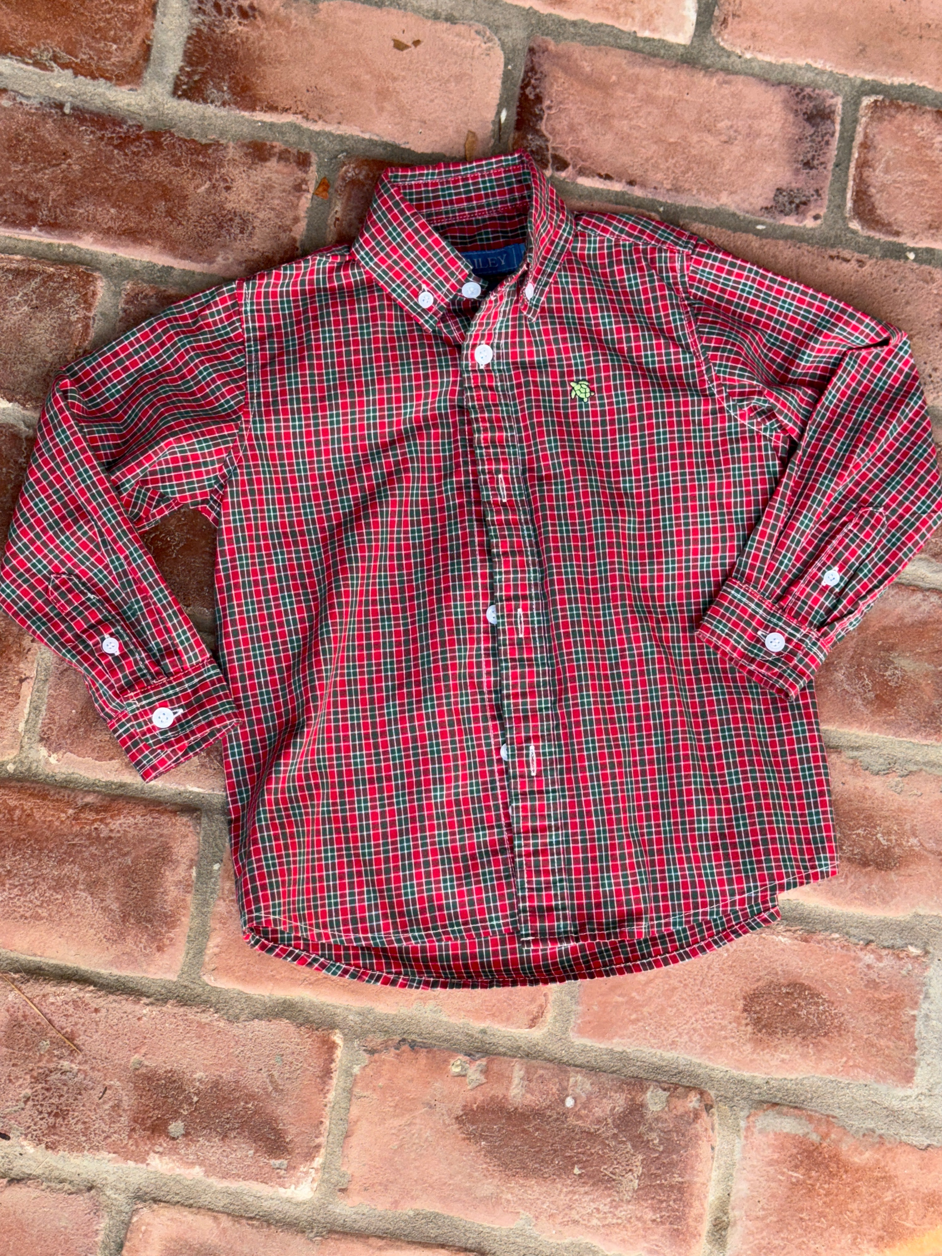 J Bailey Chritmas Plaid Roscoe Ls Shirt 3T