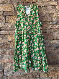 TCEC Green Floral Mini Dress M