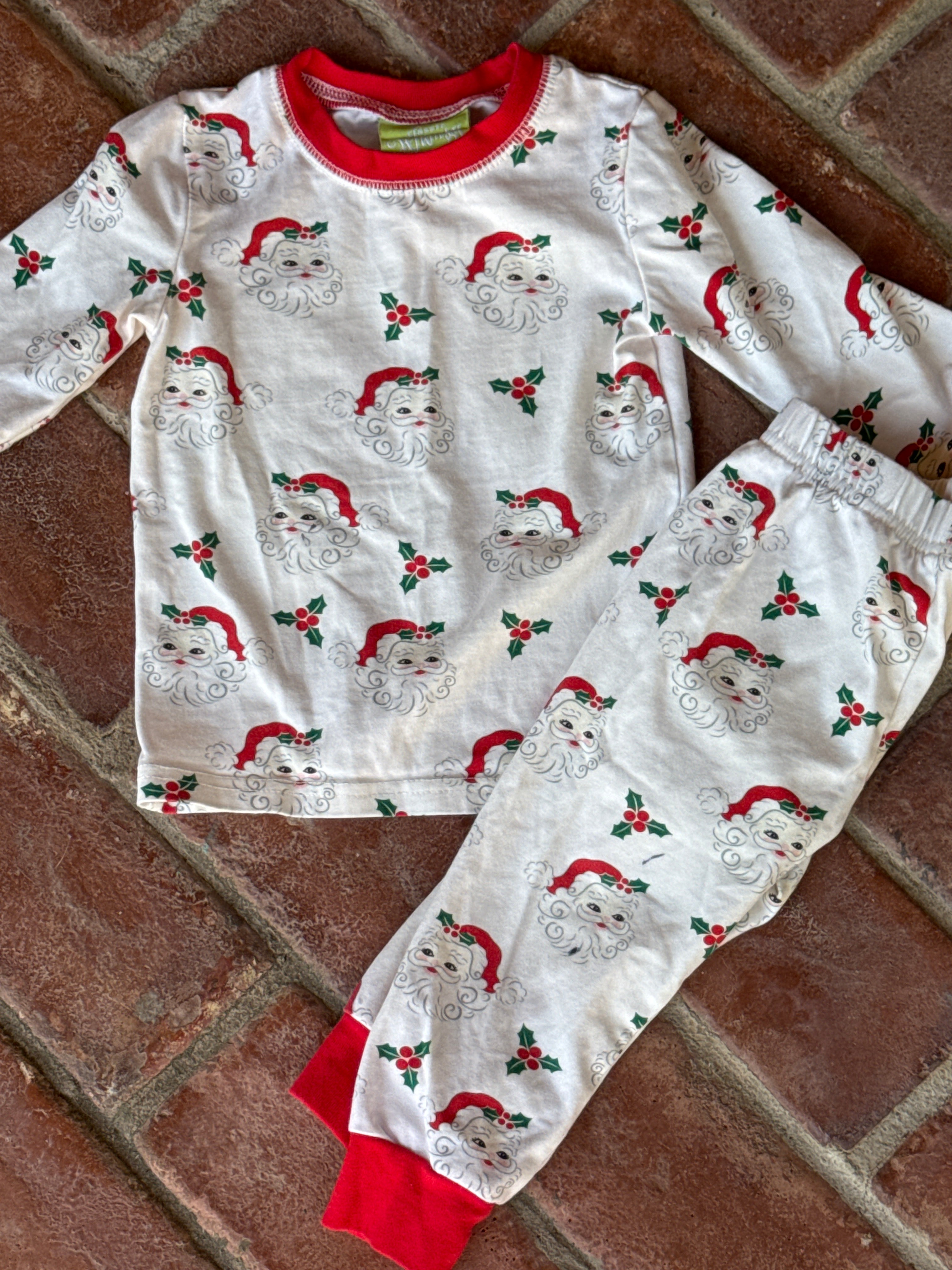 Classic Whimsey Santa PJ 12m