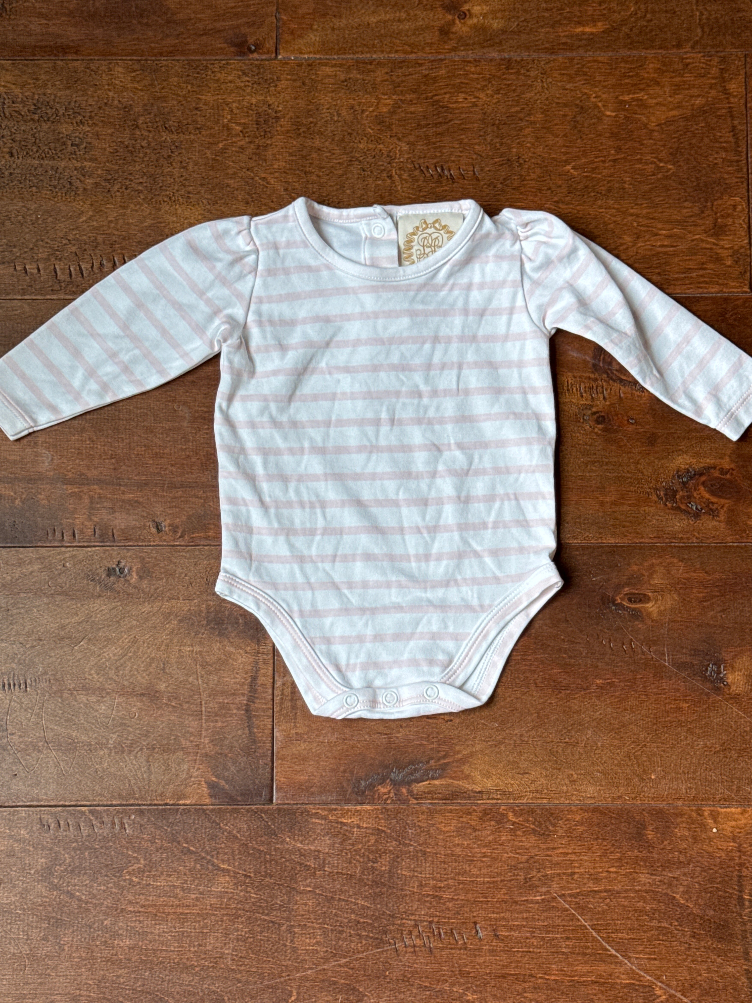 TBBC Striped Pink Onesie 6-12M