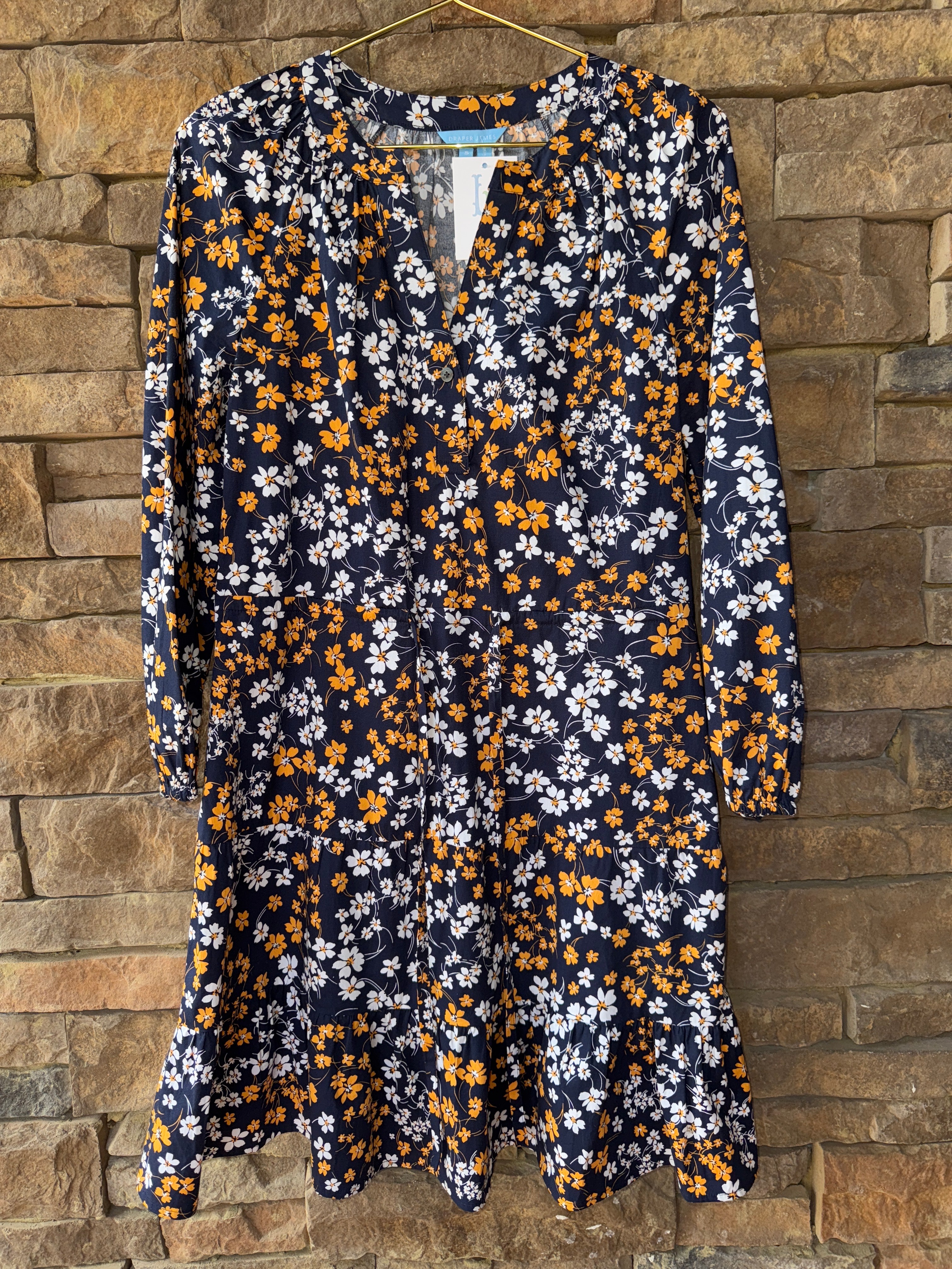 Draper James Fall  Floral LS Dress S