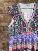Joy Joy V Neck Maxi Wonder Aztec