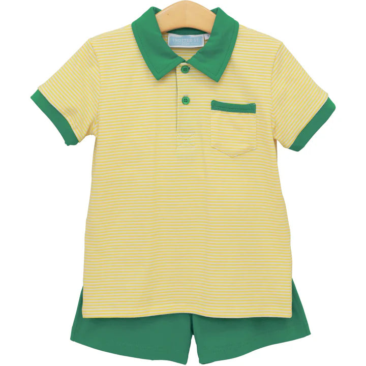 Archie Short Set-Yellow/Green