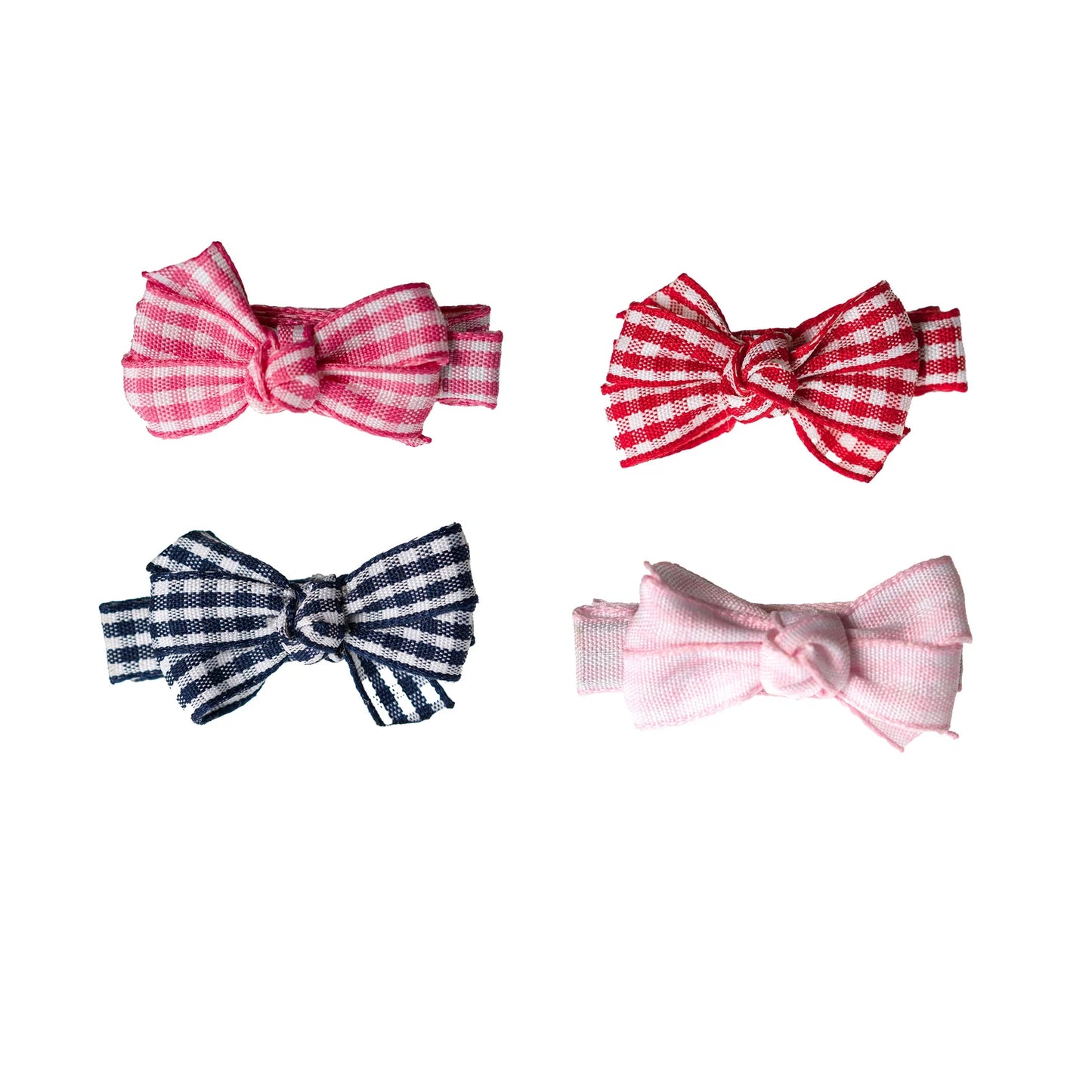 Little Bows Checkered Fabric Hair Clip