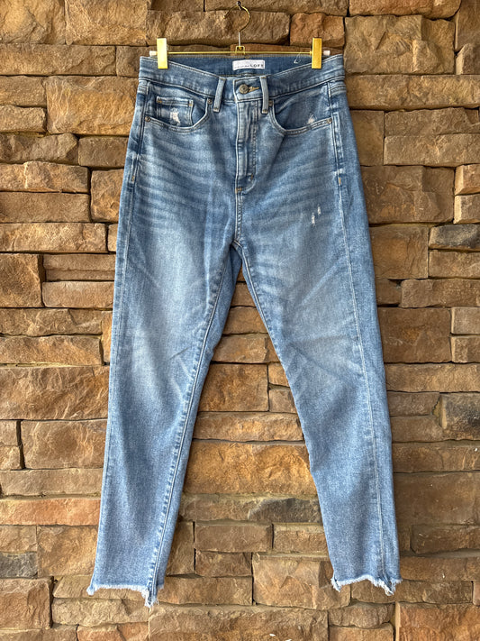 Loft Skinny Raw Hem Denim 26