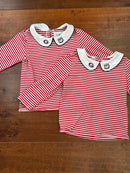 Simply Peachy UGA Peter Pan Collar Top 4T