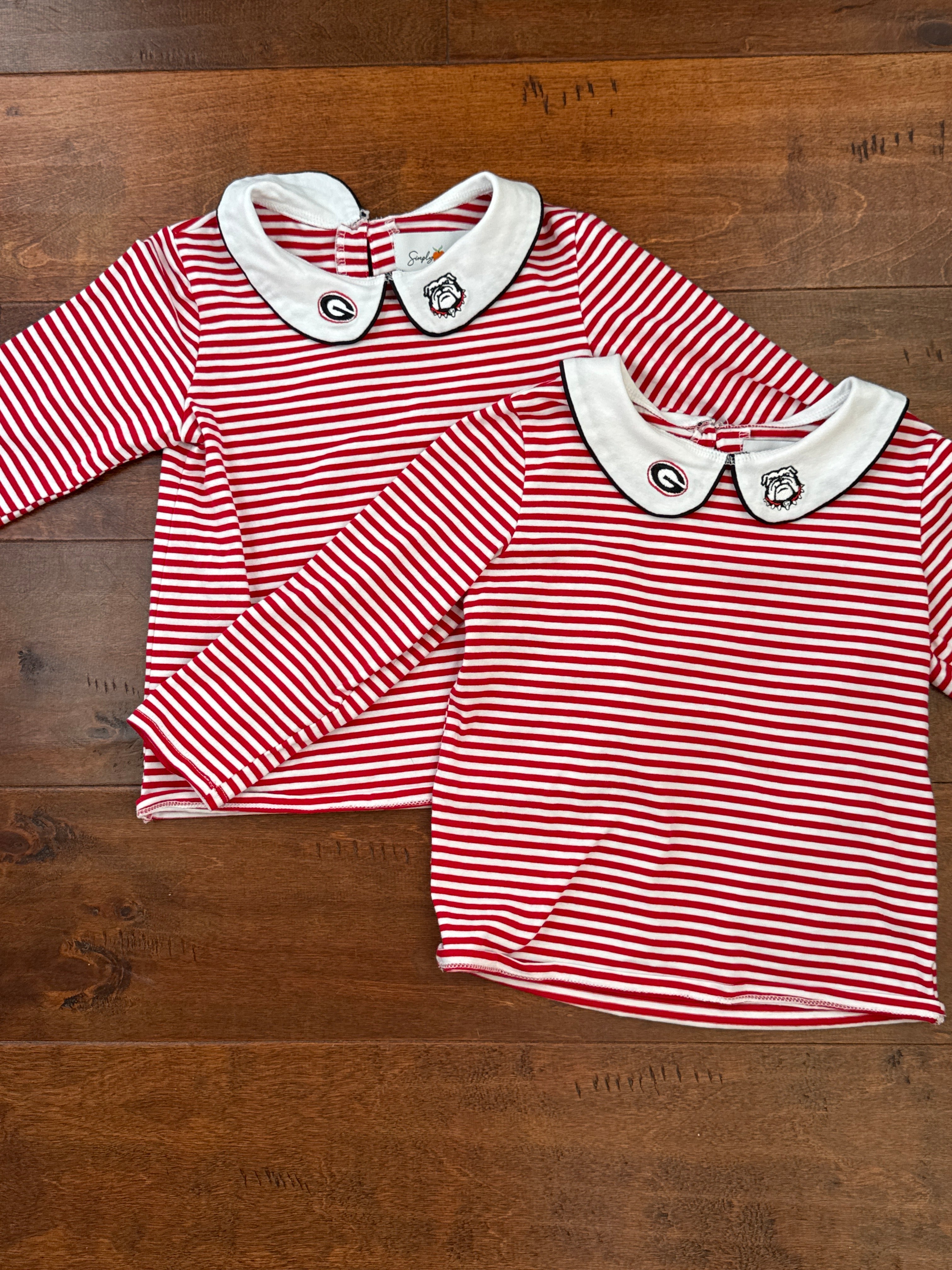 Simply Peachy UGA Peter Pan Collar Top 4T