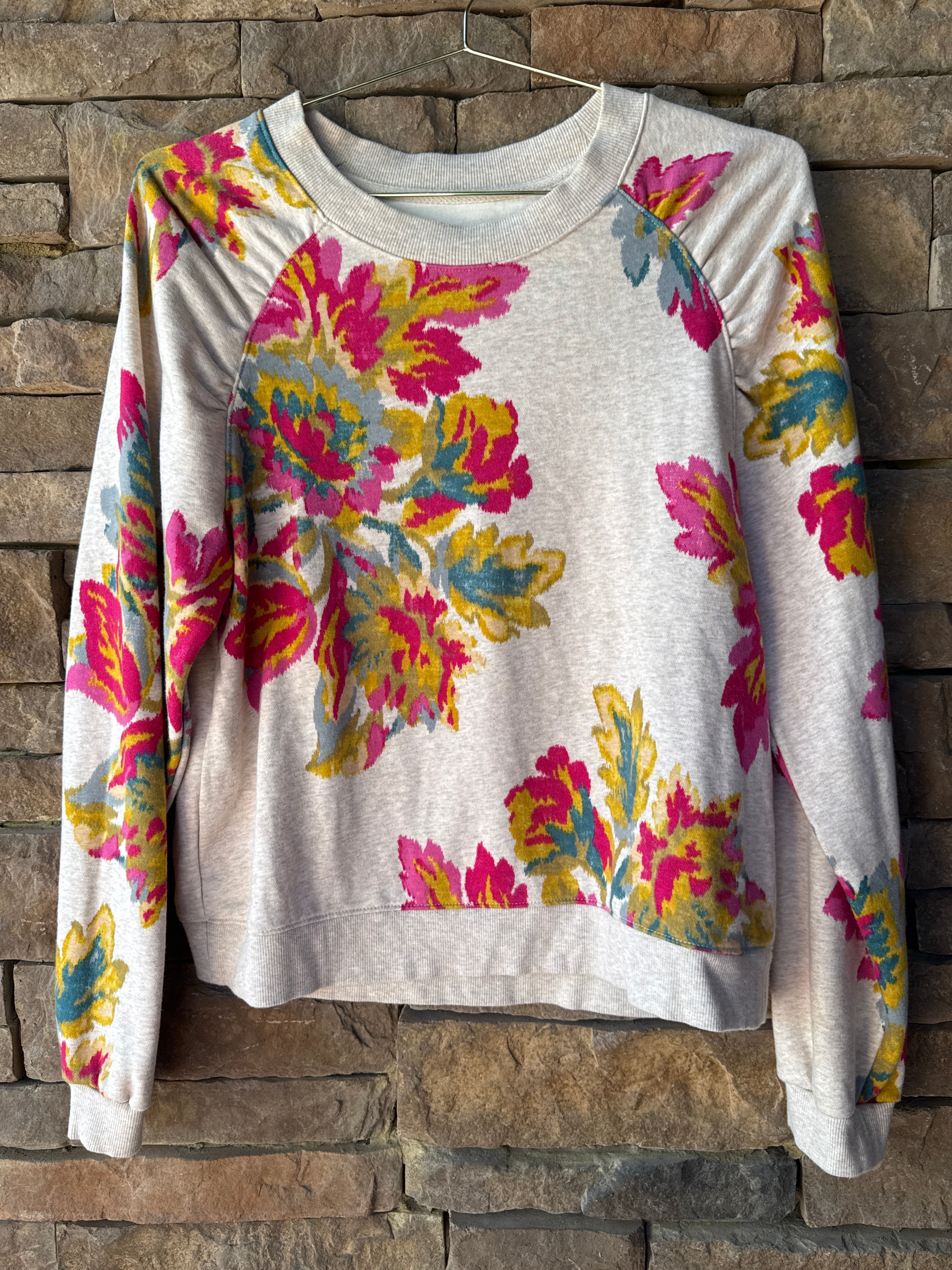 Anthropologie Saturday Sunday Floral Sweatshirt L