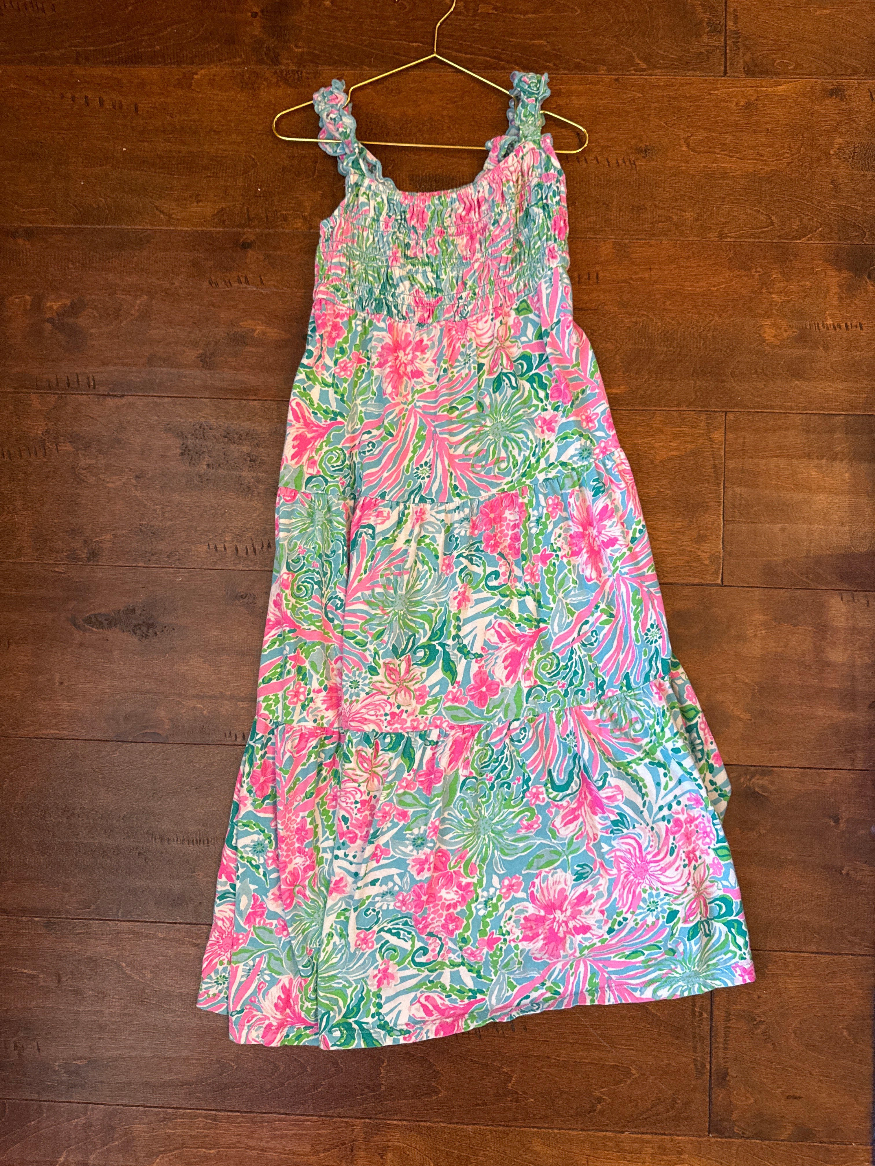 Lilly Pulitzer Pink Floral Maxi 6/7