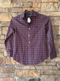 RL Red Green Plaid Ls Button Down 8