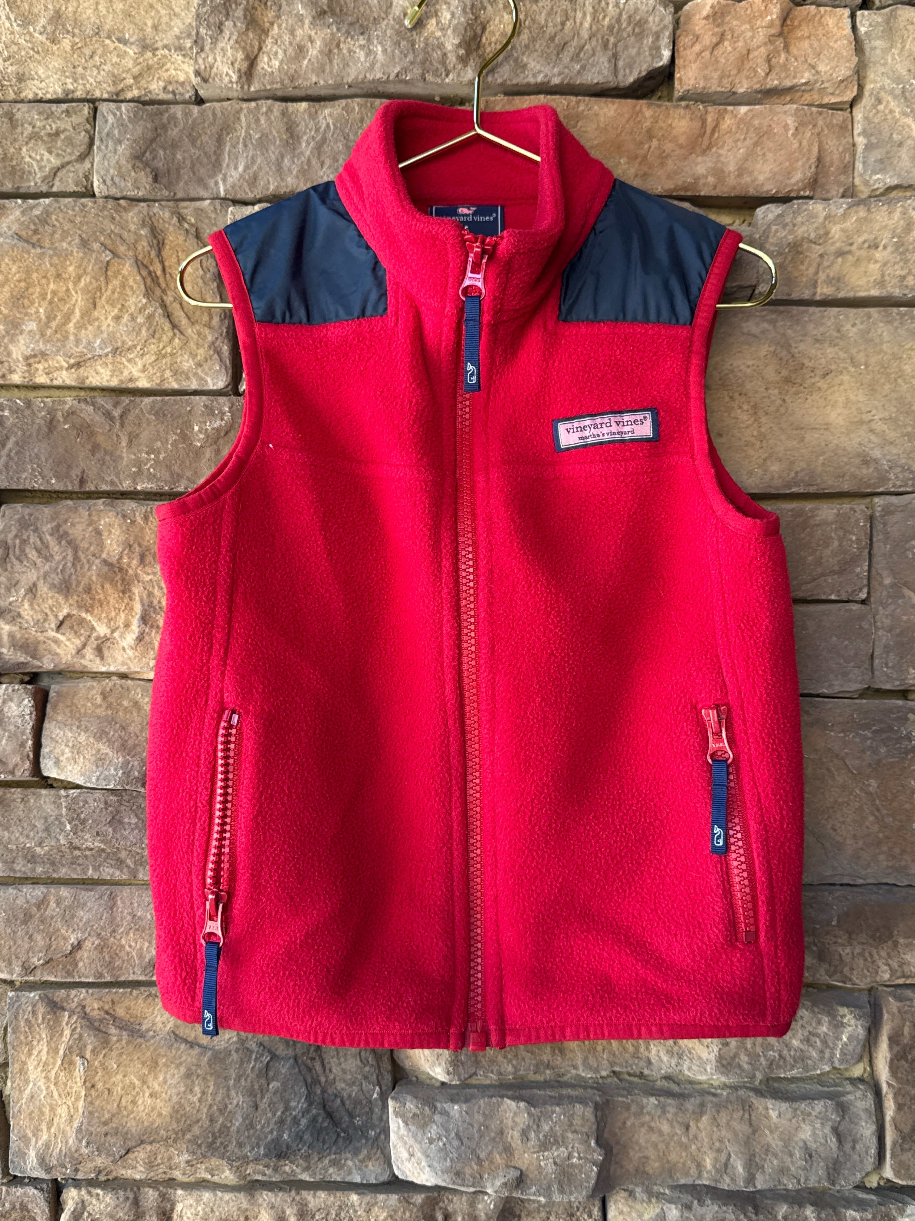 Vineyard Vines Red Fleece Vest 5