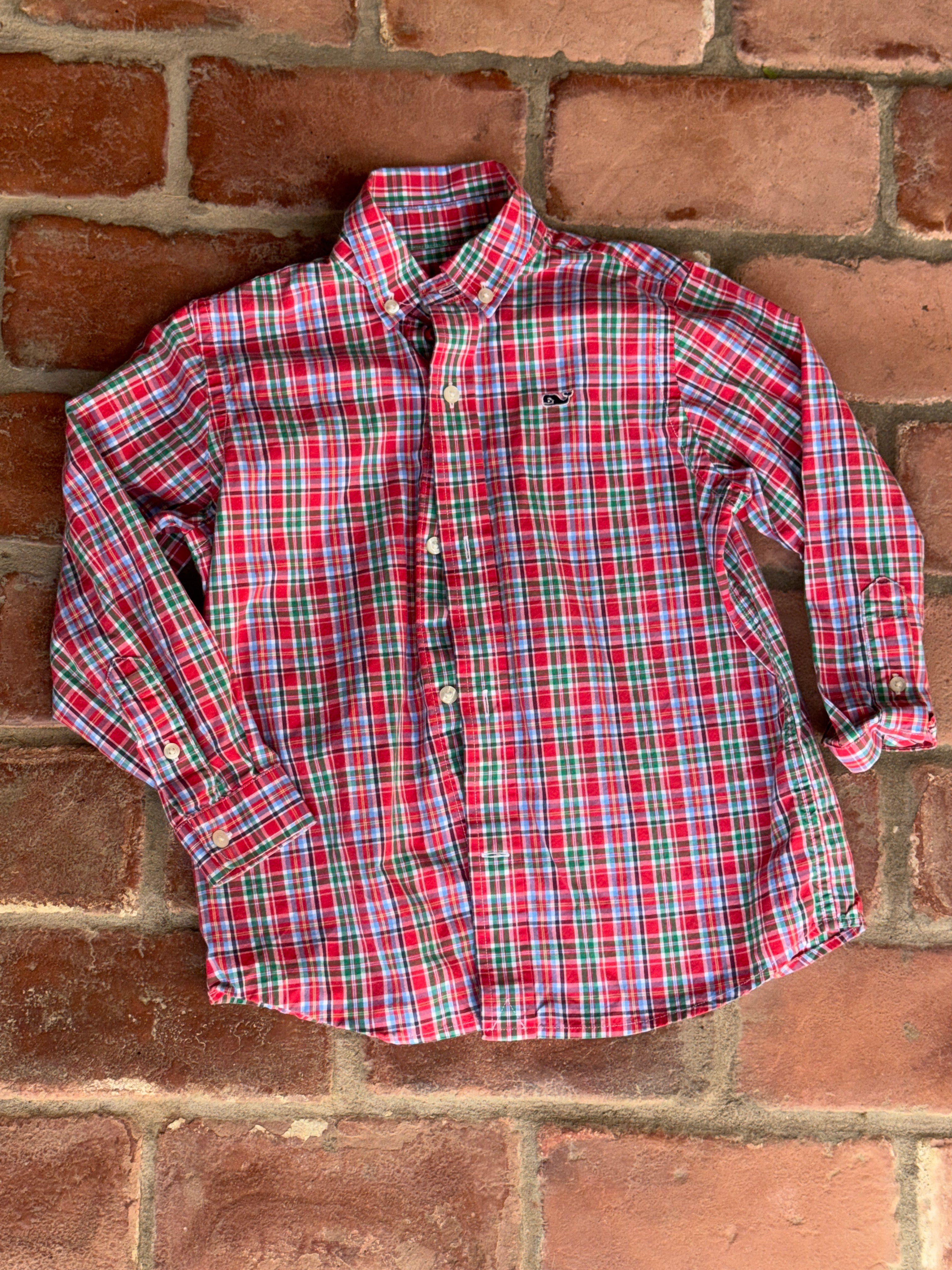 Vineyard Vines Plaid Ls Shirt 4T