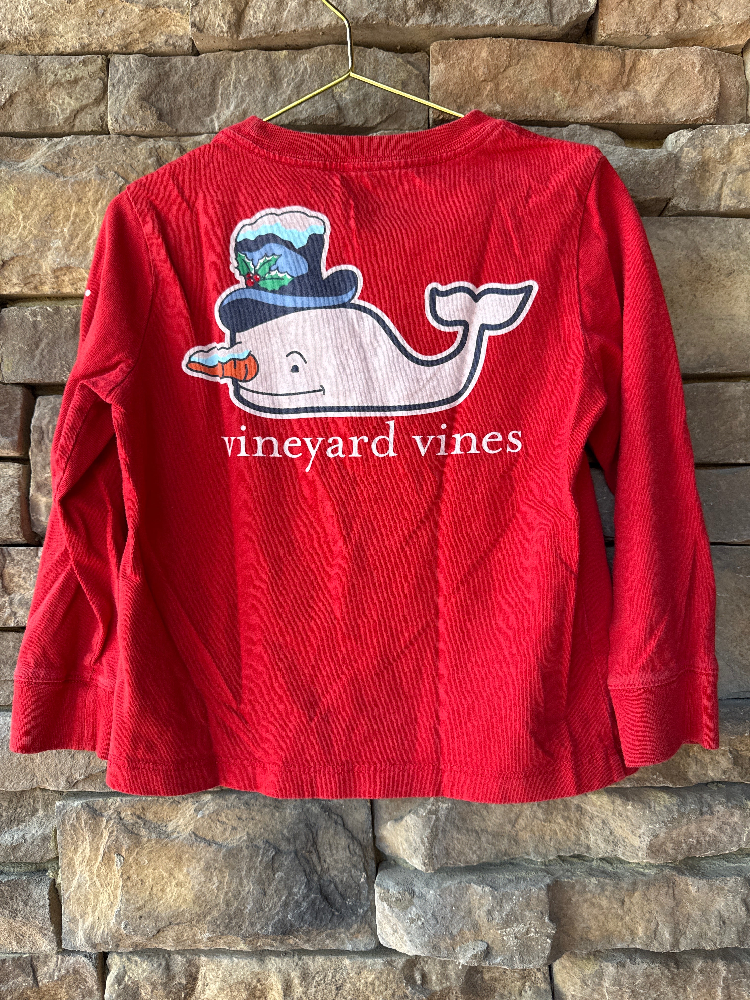 Vineyard Vines Christmas Ls Tshirt 3T