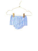 Blue Gingham Diaper Cover 6m