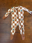 Little Sleepies Reindeer and Santa Footie 3/6m
