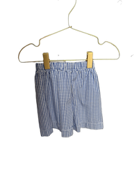 Gingham Short Light Blue 2T