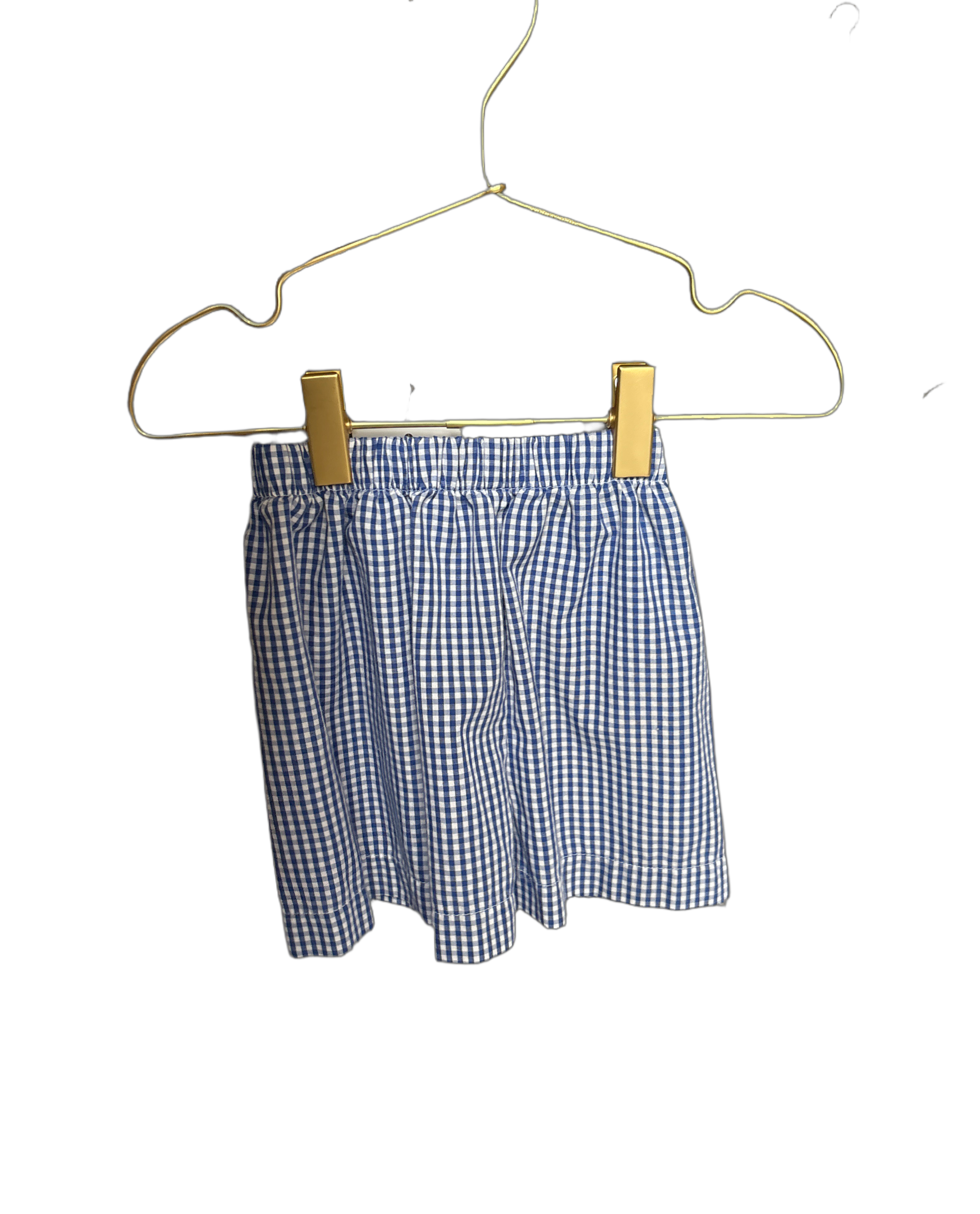Gingham Short Light Blue 2T