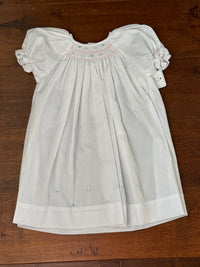 Petit Ami Smocked White Floral Dress 9M