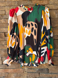 Jodifl Smocked Multi LS Top S