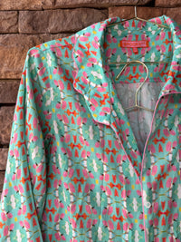 Brooks Ave Scalloped Pajama Set - Birds of Paradise M