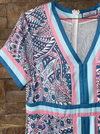 CK Bradley Leland Dress in Falcon Hydrangea L
