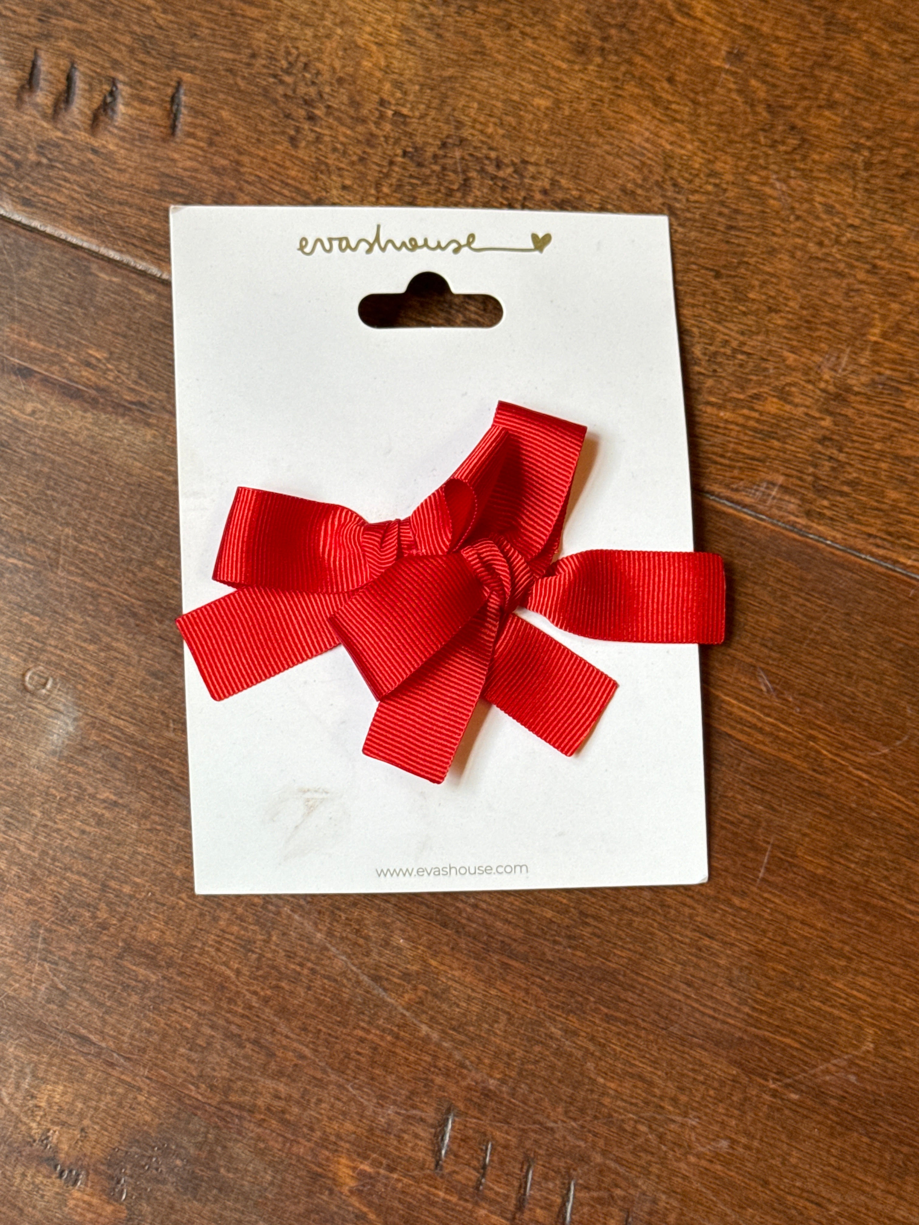 Small Red Pigtail Bows
