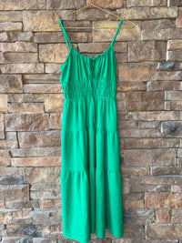 Monteau Strappy Green Maxi Dress L