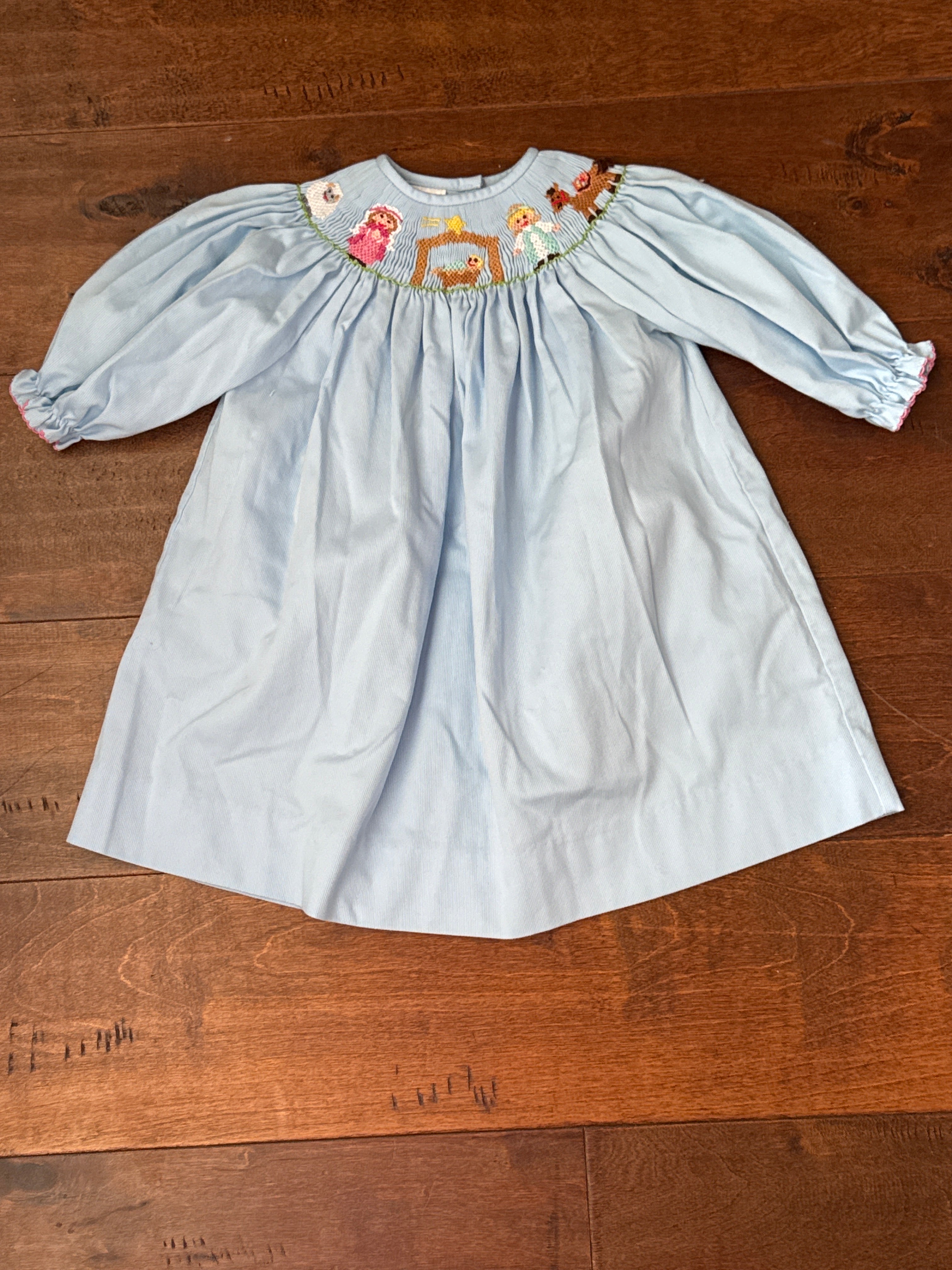 Be Mine Smocked Nativity Dress 12M