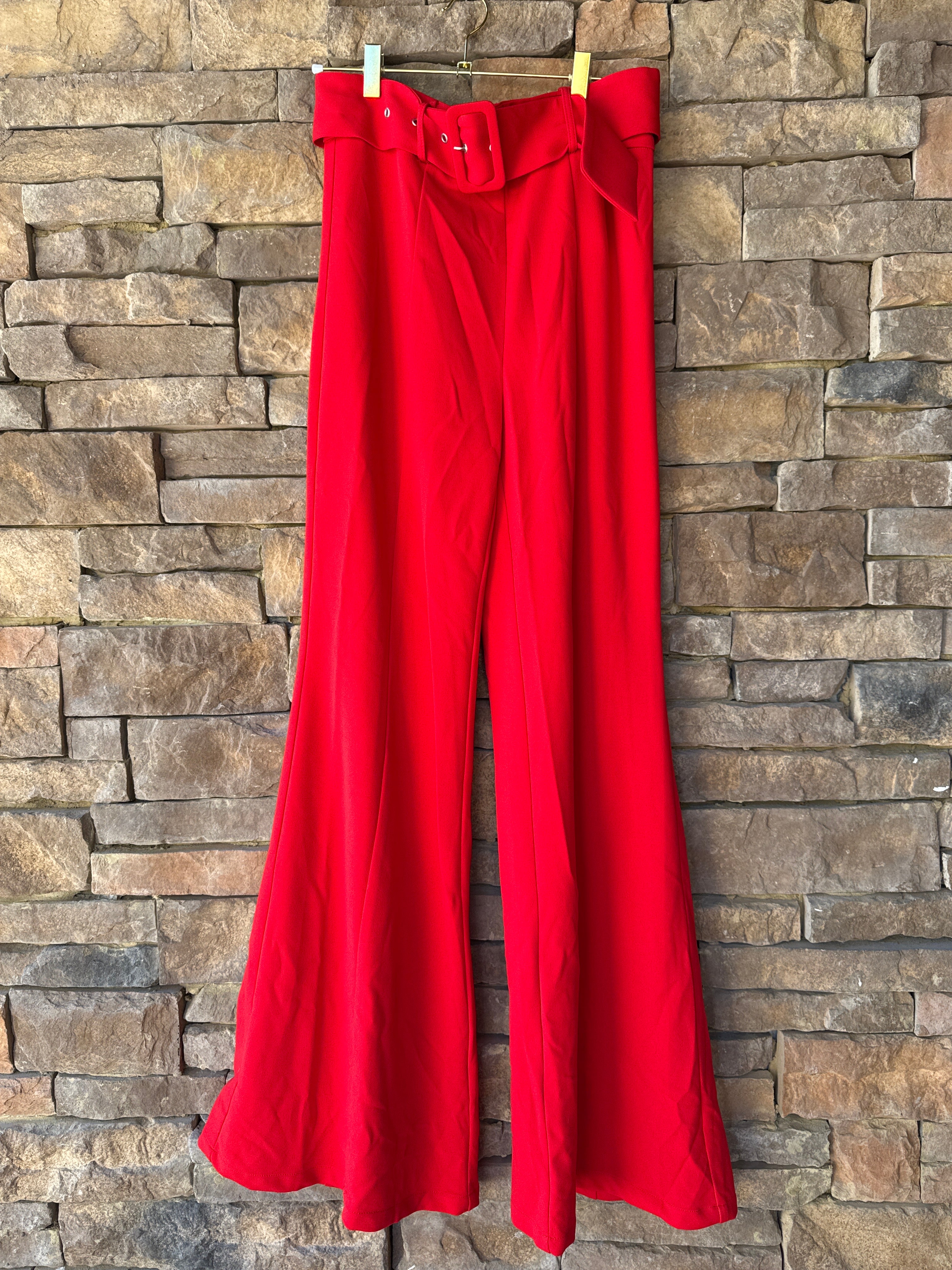Jealous Tomato Red Flare Dress Pant L
