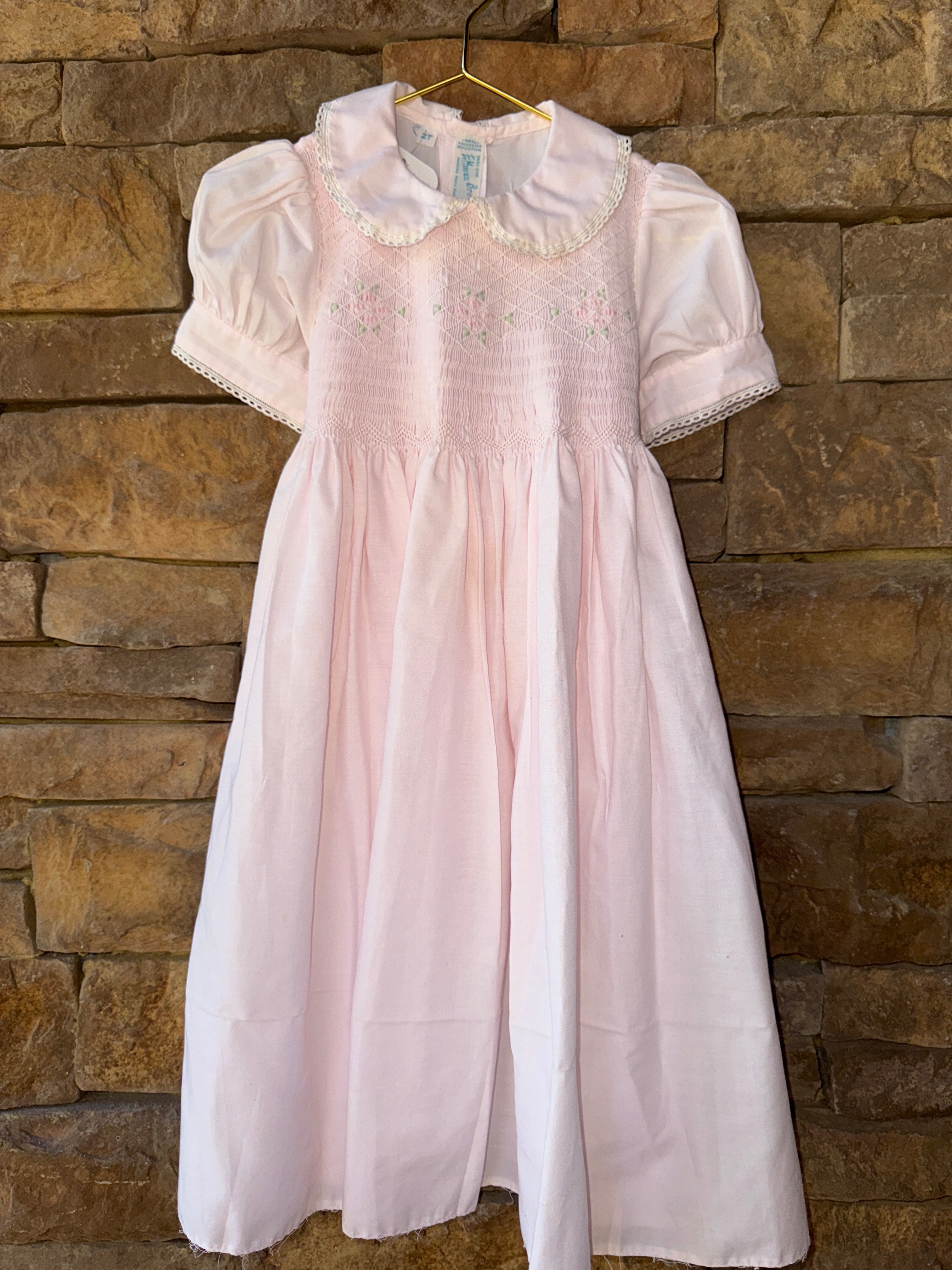 Feltman Brothers Pink Smocked Tie Waist Dress 2T