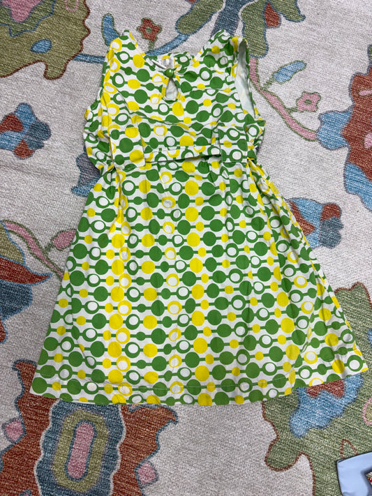 Stratsburg Yellow & Green Printed Sleeveless Dress 4T