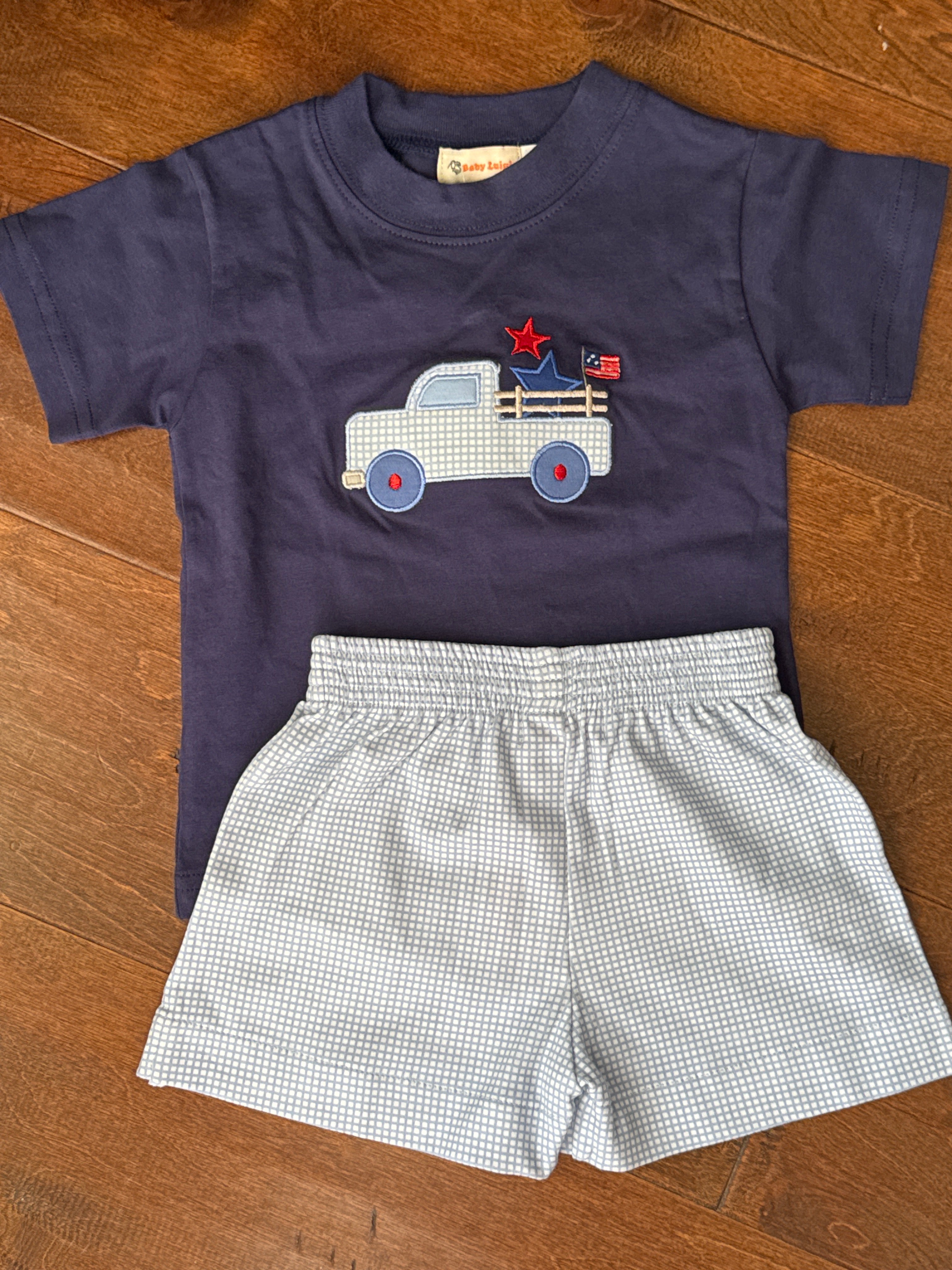 Baby Luigi USA Gingham Truck Set 18M