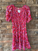Jodifl Bright Pink Floral Dress S