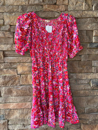 Jodifl Bright Pink Floral Dress S