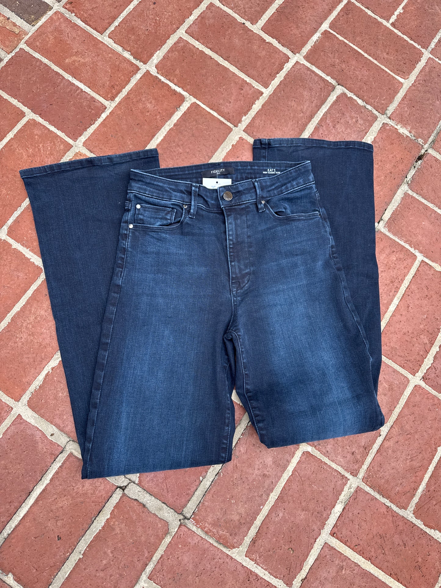 Fidelity Denim Kate High CLassic Flare Dark Jean 26
