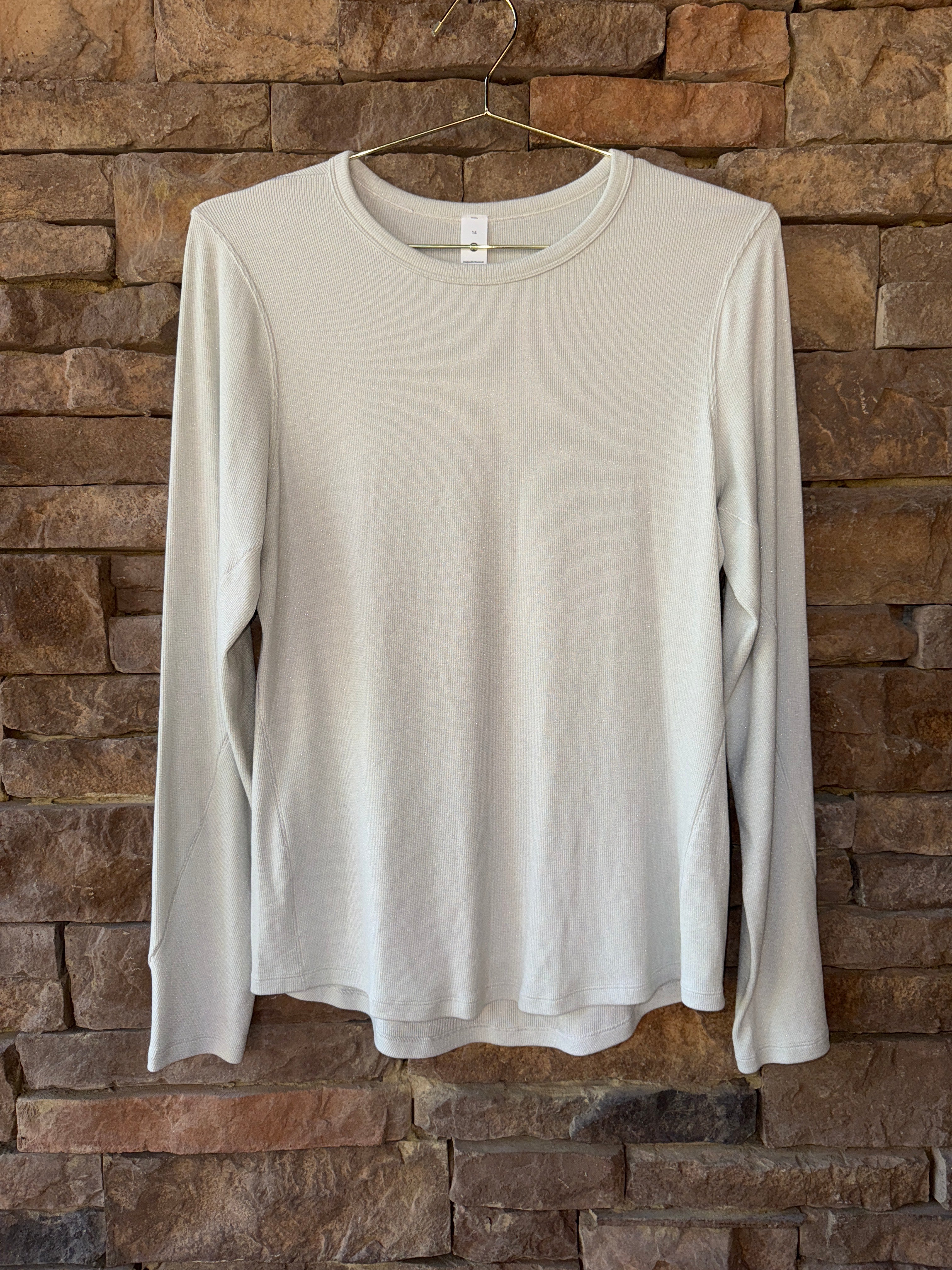 Lululemon Relaxed Long Sleeve Shirt Hip Length 14