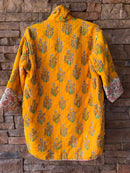 Free People X Llani Sunray Kimono Duster Jacket in Vintage Yellow XS