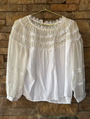 Sundance White Lace Detail Ls Blouse XL