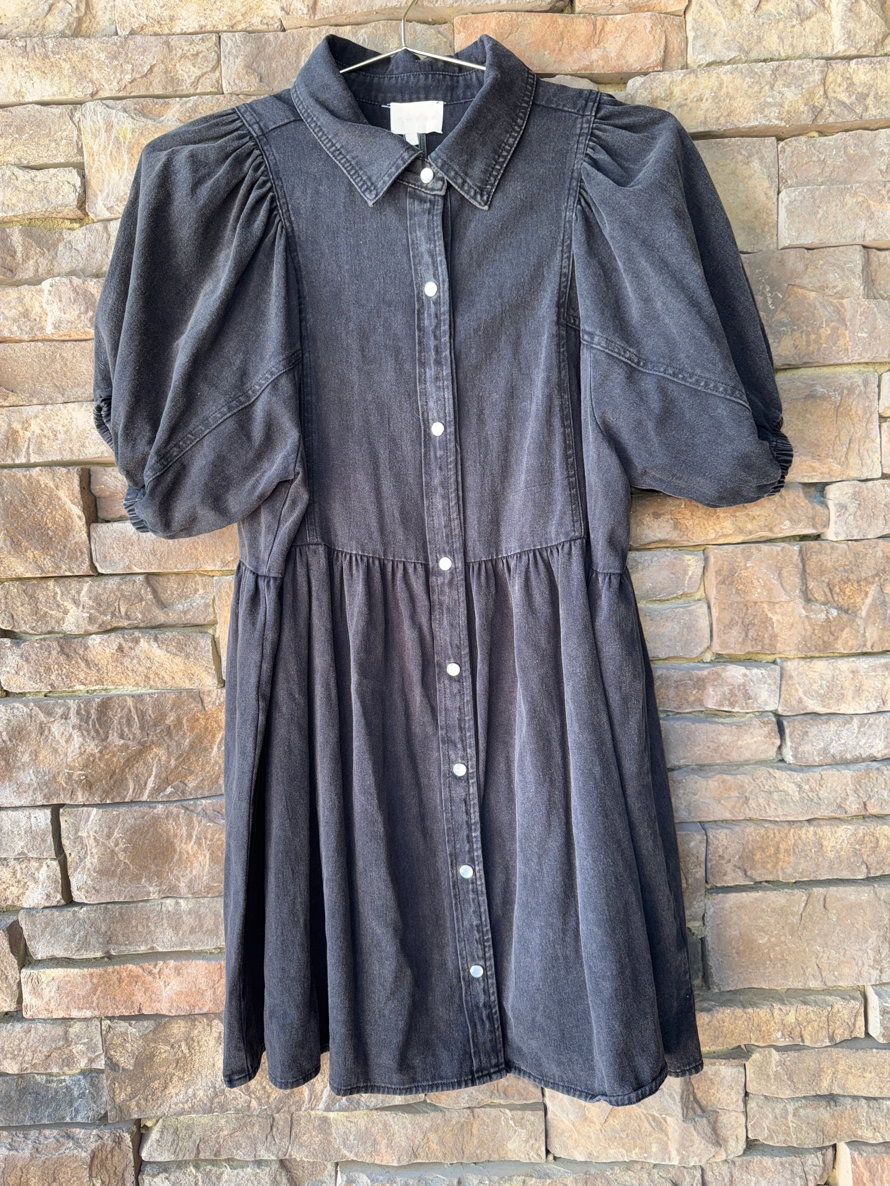 Entro Black Denim Dress M