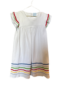 Bella Bliss Ric Rac Dress White 8