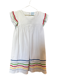 Bella Bliss Ric Rac Dress White 8