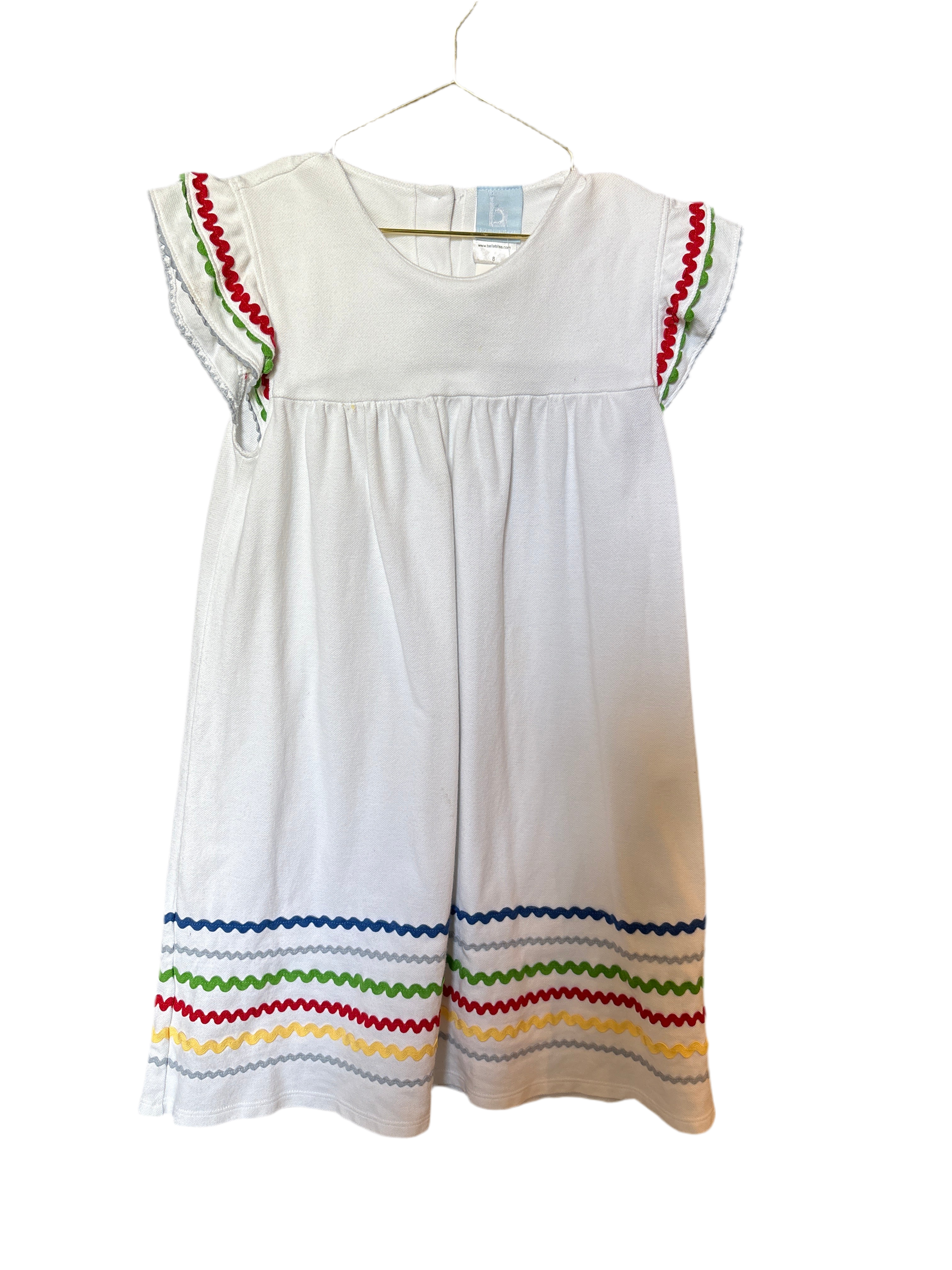 Bella Bliss Ric Rac Dress White 8