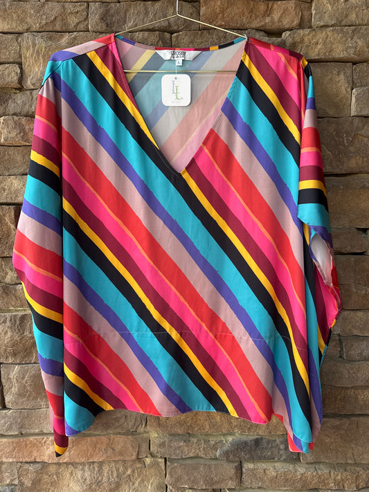 Crosby Multi Striped Tunic L
