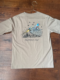 Properly Tied Pheasant Ls t-Shirt Sand YM (10/12)