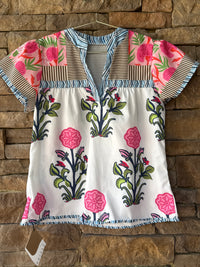 Cherry Berry Collection Floral Blouse S
