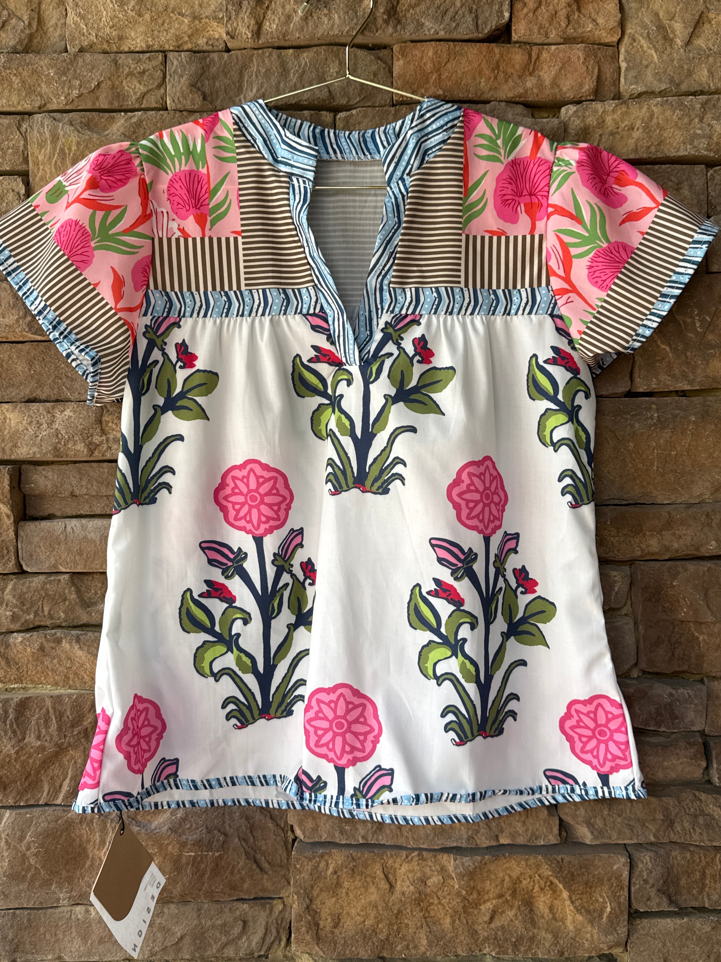 Cherry Berry Collection Floral Blouse S
